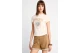 Funky Buddha Γυναικείο Κοντομάνικο T-Shirt Ζαχαρί, Πουρό, Λευκό