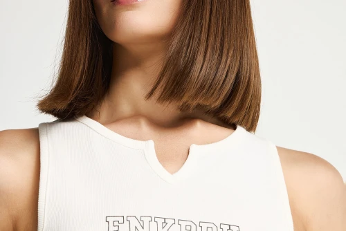 Funky Buddha Μπλούζα Αμάνικη Γυναικεία (FBL013-164-04-OFF-WHITE)