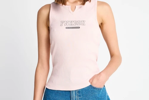 Funky Buddha Μπλούζα Αμάνικη Γυναικεία (FBL013-164-04-ROSE-WATER)