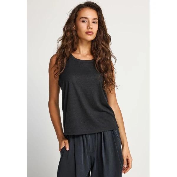Funky Buddha Μπλούζα Αμάνικη Γυναικεία (FBL013-166-04-BLACK)
