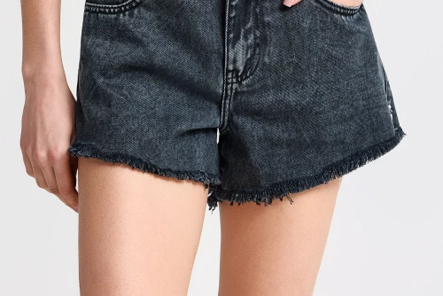 Funky Buddha Low-Rise Σορτς Τζιν Γυναικείο (FBL013-167-03-BLACK)