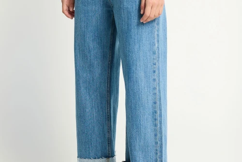 Funky Buddha Turn-Up Παντελόνι Τζιν Γυναικείο (FBL013-172-02-LT-BLUE)