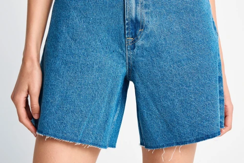 Funky Buddha Mid-Rise Σορτς Τζιν Γυναικείο (FBL013-173-03-MD-BLUE)