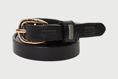 Funky Buddha Leather Ζώνη Casual (FBL013-446-10-BLACK)