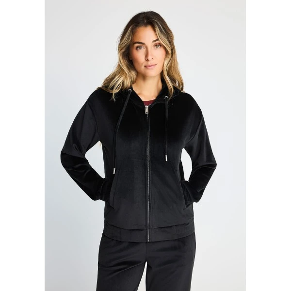 Funky Buddha Hooded Ζακέτα Βελουτέ Γυναικεία (FBL014-100-06-BLACK)