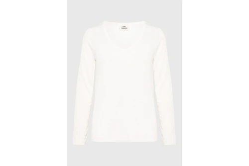 Funky Buddha Μπλούζα Με V Γυναικεία (FBL014-101-07-SNOW-WHITE)
