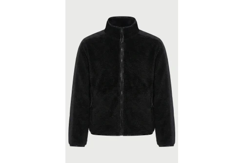 Funky Buddha Relaxed Fit Ζακέτα Fleece Γυναικεία (FBL014-107-06-BLACK)