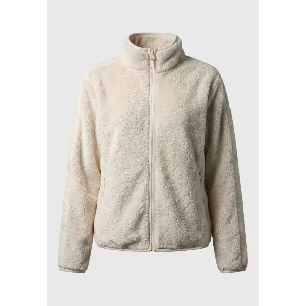 Funky Buddha Relaxed Fit Ζακέτα Fleece Γυναικεία (FBL014-107-06-CHALK)