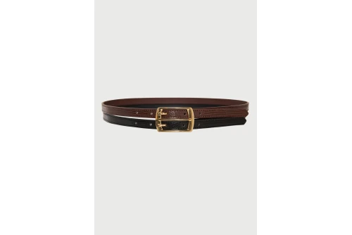 Funky Buddha Double Strap Leather Ζώνη Casual (FBL014-109-10-MULTI)