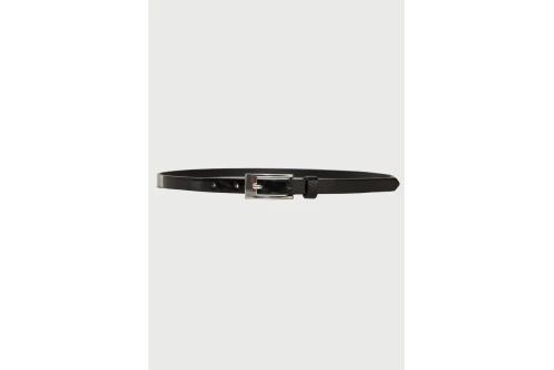 Funky Buddha Patent Leather Slim Ζώνη Casual (FBL014-111-10-BLACK)