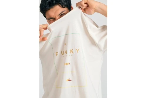 Funky Buddha T-Shirt Ανδρικό (FBM011-097-04-OFF-WHITE)