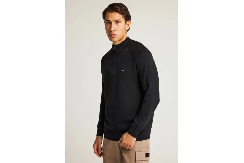Funky Buddha Knitted Πουλόβερ Ανδρικό (FBM012-003-09-BLACK)