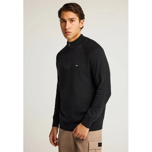 Funky Buddha Knitted Πουλόβερ Ανδρικό (FBM012-003-09-BLACK)