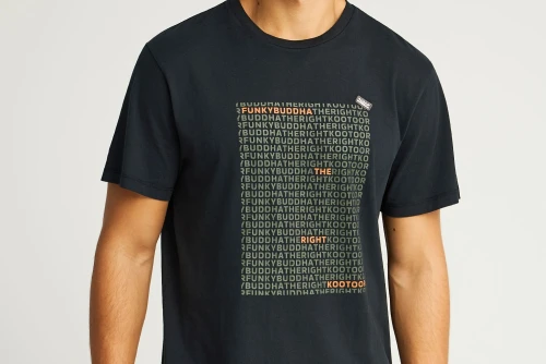 Funky Buddha Print T-Shirt Ανδρικό (FBM012-016-04-BLACK)