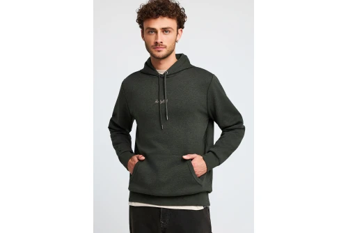 Funky Buddha Ανδρικό Φούτερ Με Κουκούλα (FBM012-071-06-FOREST-NIGHT-MEL)