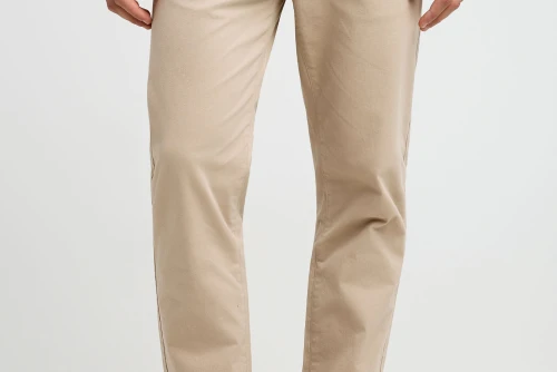 Funky Buddha The Essentials Παντελόνι Chino Ανδρικό (FBM013-001-02-GREIGE)
