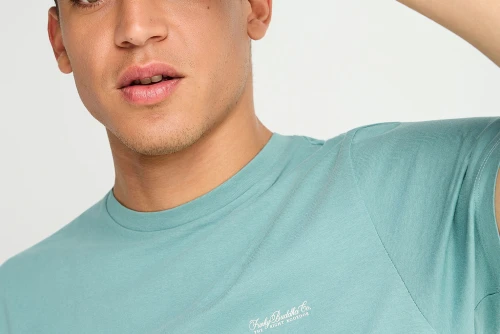Funky Buddha The Basics Collection T-Shirt Ανδρικό (FBM013-001-04-MINERAL-BLUE)