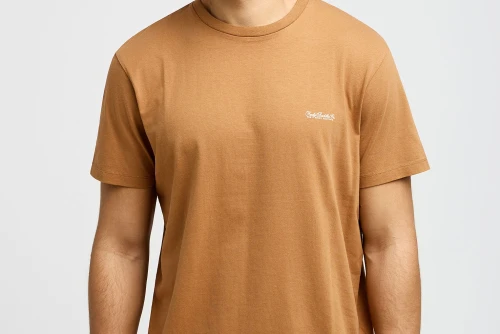 Funky Buddha Ανδρικό Μονόχρωμο T-Shirt  - The Basics Collection (FBM013-001-04-TOBACCO-BROWN)