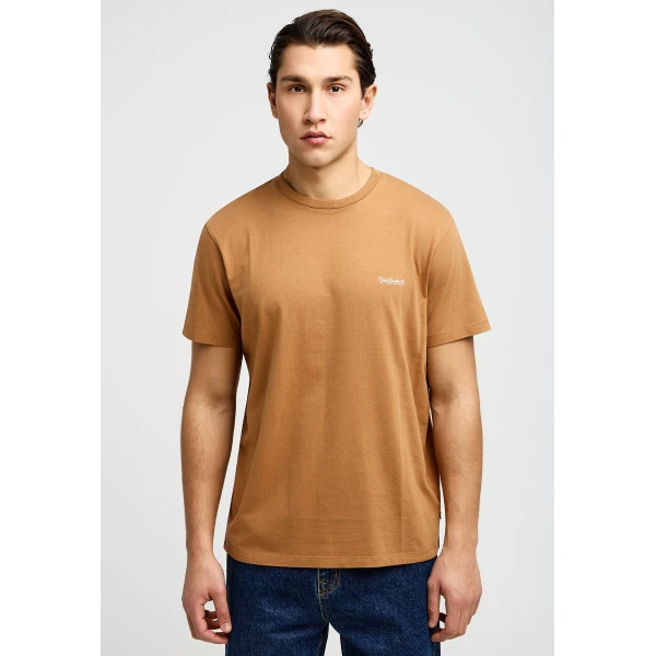 Funky Buddha Ανδρικό Μονόχρωμο T-Shirt  - The Basics Collection (FBM013-001-04-TOBACCO-BROWN)