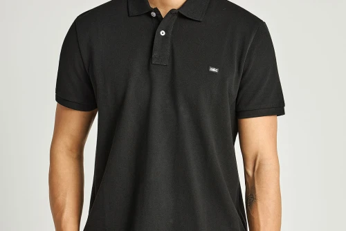 Funky Buddha Essential Cotton Polo Ανδρικό (FBM013-001-11-BLACK)