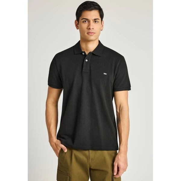 Funky Buddha Essential Cotton Polo Ανδρικό (FBM013-001-11-BLACK)