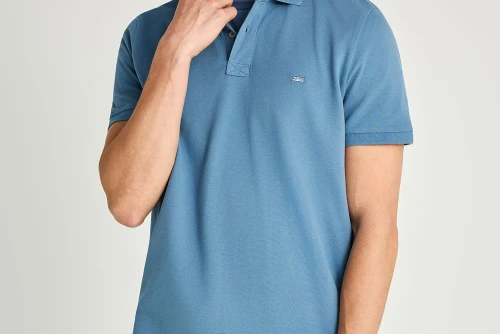 Funky Buddha Essential Cotton Polo Ανδρικό (FBM013-001-11-BLUE-HEAVEN)