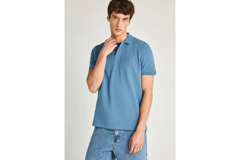 Funky Buddha Ανδρική Κοντομάνικη Μπλούζα Polo Μπλε