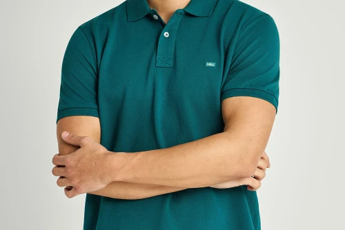 Funky Buddha Essential Cotton Polo Ανδρικό (FBM013-001-11-EMERALD)