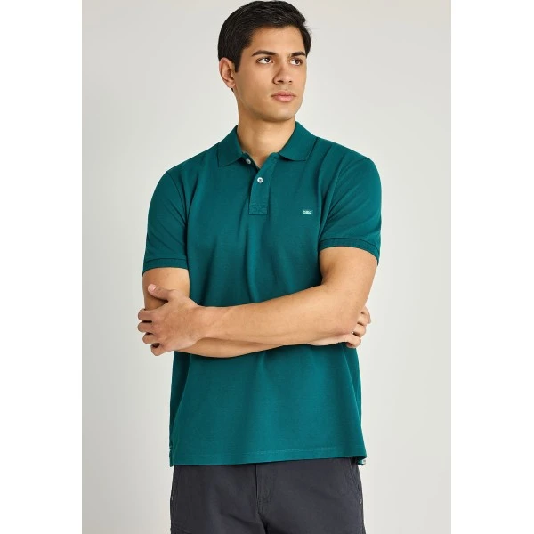 Funky Buddha Essential Cotton Polo Ανδρικό (FBM013-001-11-EMERALD)