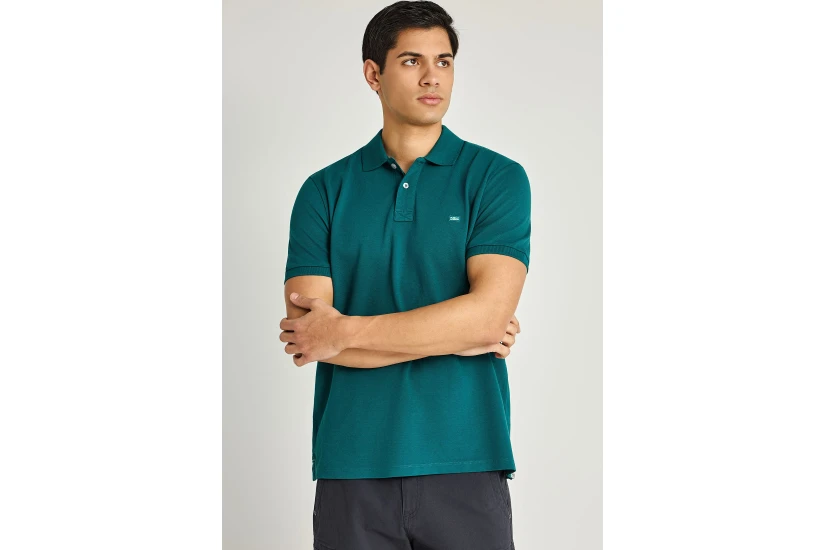 Funky Buddha Ανδρική Κοντομάνικη Μπλούζα Polo Πράσινη