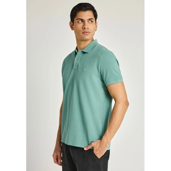 Funky Buddha Essential Cotton Polo Ανδρικό (FBM013-001-11-GREEN-LAKE)