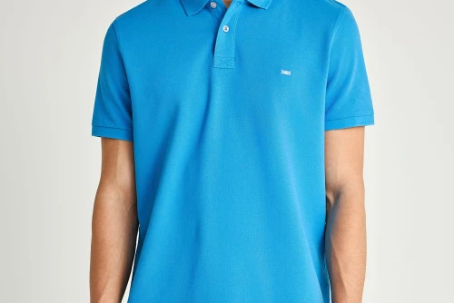 Funky Buddha Essential Cotton Polo Ανδρικό (FBM013-001-11-IBIZA-BLUE)