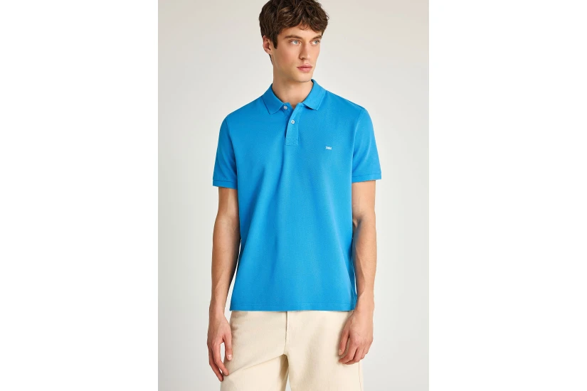 Funky Buddha Ανδρική Κοντομάνικη Μπλούζα Polo Μπλε