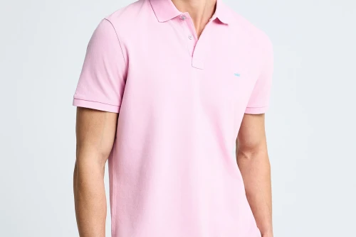 Funky Buddha Essential Cotton Polo Ανδρικό (FBM013-001-11-PINK-MIST)