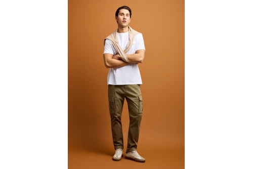 Funky Buddha The Essentials Comfort Παντελόνι Cargo Ανδρικό (FBM013-002-02-DUSTY-KHAKI)