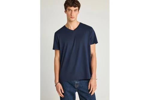 Funky Buddha The Basics Collection V-Neck T-Shirt Ανδρικό (FBM013-002-04-NAVY)