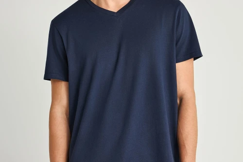 Funky Buddha The Basics Collection V-Neck T-Shirt Ανδρικό (FBM013-002-04-NAVY)