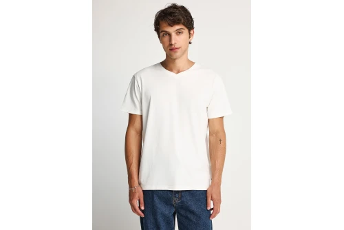 Funky Buddha The Basics Collection V-Neck T-Shirt Ανδρικό (FBM013-002-04-OFF-WHITE)