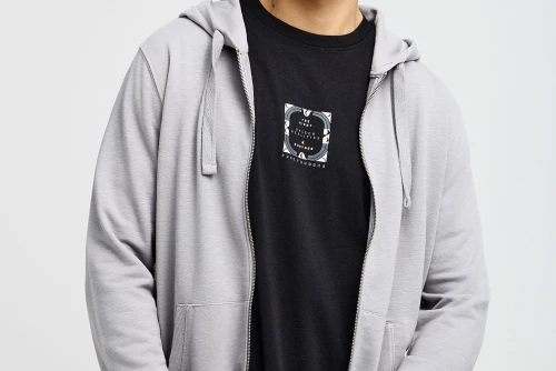 Funky Buddha The Essentials Ζακέτα Βαμβακερή Ανδρική (FBM013-002-06-GREY)