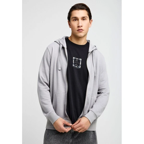 Funky Buddha The Essentials Ζακέτα Βαμβακερή Ανδρική (FBM013-002-06-GREY)