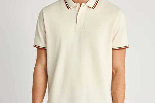 Funky Buddha Essential Cotton Polo Ανδρικό (FBM013-002-11-OFF-WHITE-MEL)
