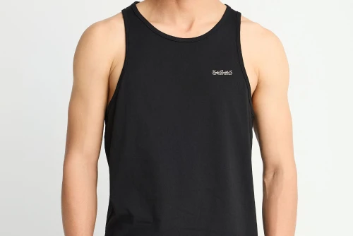 Funky Buddha Cotton Μπλούζα Αμάνικη Ανδρική (FBM013-003-04-BLACK)