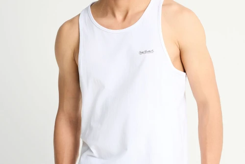 Funky Buddha Cotton Μπλούζα Αμάνικη Ανδρική (FBM013-003-04-WHITE)