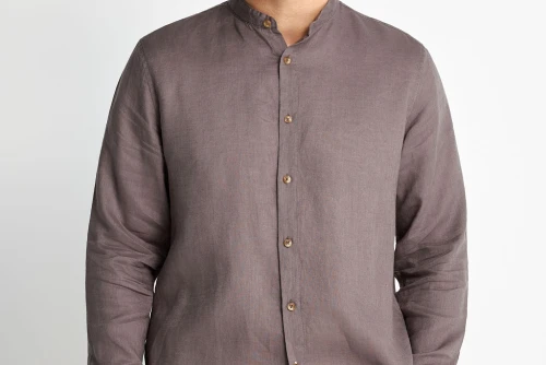 Funky Buddha The Essentials Linen Πουκάμισο Μακρυμάνικο Ανδρικό (FBM013-003-05-MOON-MIST)