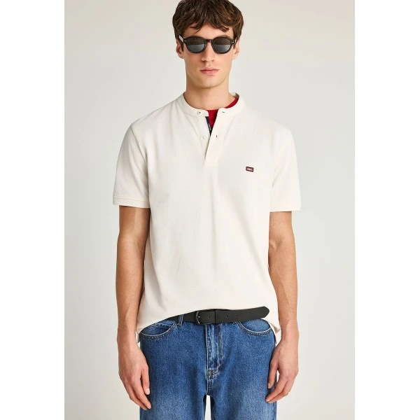 Funky Buddha Essential Polo Ανδρικό (FBM013-003-11-OFF-WHITE)