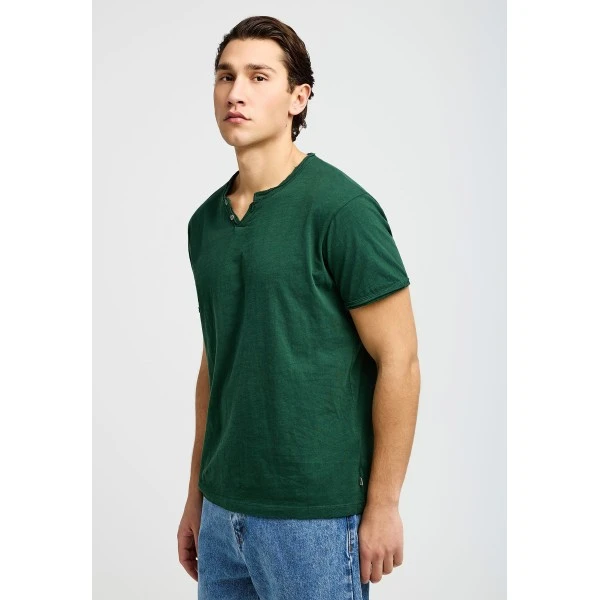Funky Buddha The Essentials V-Neck T-Shirt Ανδρικό (FBM013-004-04-BISTROT-GREEN)