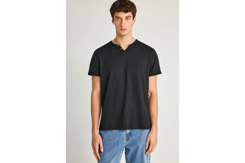 Funky Buddha The Essentials Ανδρικό Κοντομάνικο T-Shirt Μαύρο