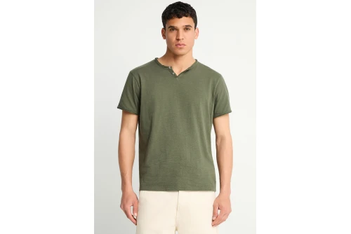 Funky Buddha The Essentials V-Neck T-Shirt Ανδρικό (FBM013-004-04-DEEP-FOREST)