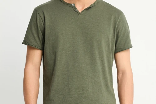 Funky Buddha The Essentials V-Neck T-Shirt Ανδρικό (FBM013-004-04-DEEP-FOREST)