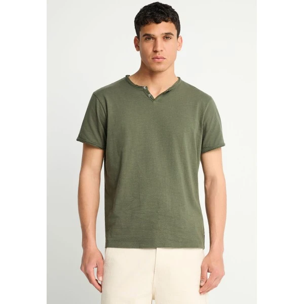 Funky Buddha The Essentials V-Neck T-Shirt Ανδρικό (FBM013-004-04-DEEP-FOREST)